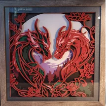 Dragon Love 12x12 3D Sh..