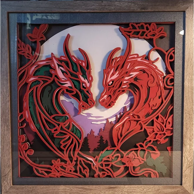 product Image for Dragon Love 12x12 3D Shadow Box