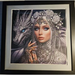 Dragon Queen 12x12 Framed Rhinestone Art