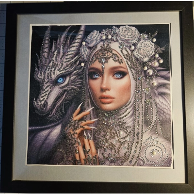 Dragon Queen 12x12 Framed Rhinestone Art