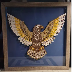 Bald Eagle 12x12 Shadow Box Art