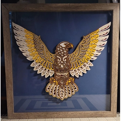 Bald Eagle 12x12 Shadow Box Art