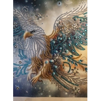 American Bald Eagle 12x12 Framed Rhinestone Art