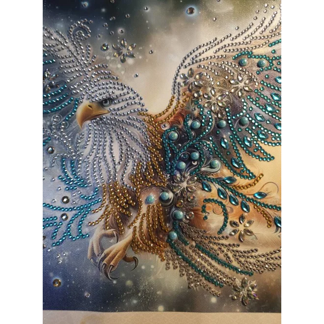 Additional Image for American Bald Eagle 12x12 Framed Rhinestone Art