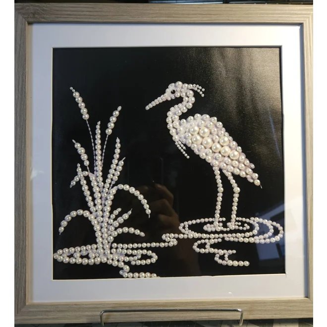 product Image for Egret Pearls 12x12 Framed Art