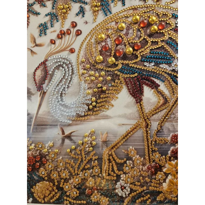 Additional Image for Antique Style Egret 12x12 Framed Rhinestone Art
