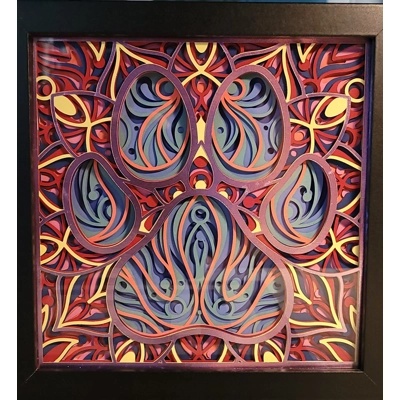 Electric Paw Print 8x8 ..