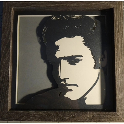 Elvis Pop Art 8x8 3D Shadow Box Elvis Pop Art 8x8 3D Shadow Box
