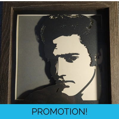 Elvis Pop Art 8x8 3D Shadow Box Elvis Pop Art 8x8 3D Shadow Box