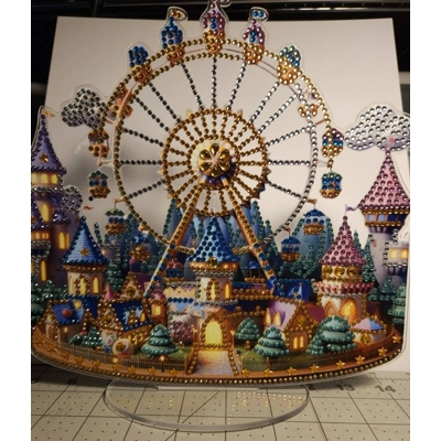 Ferris Wheel Table Top 9x10 Rhinestone Art