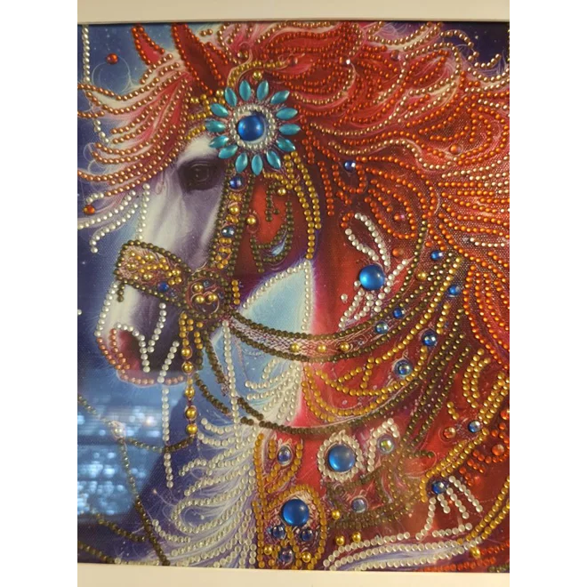 Additional Image for Fire Horse 12x12 Framed Rhinestone Art