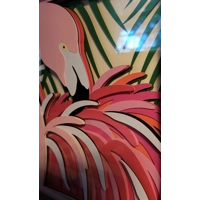 Flamingo 8x8 3D Shadow Box Art