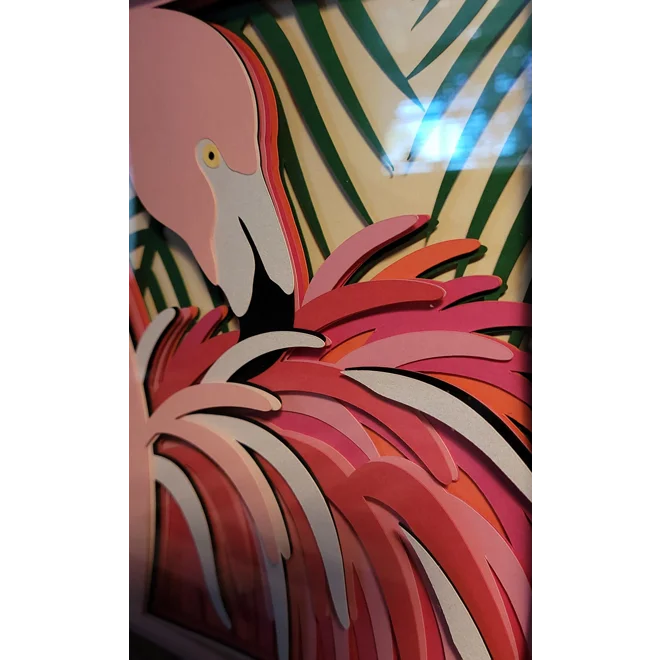 Additional Image for Flamingo 8x8 3D Shadow Box Art