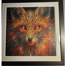 Fox Face 12x12 Rhinesto..
