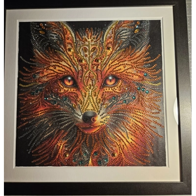 Fox Face 12x12 Rhinesto..