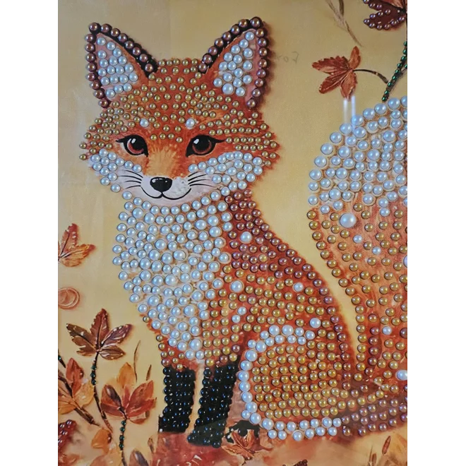 Additional Image for XL Fall Fox 21 x 25 Framed Pearl Art