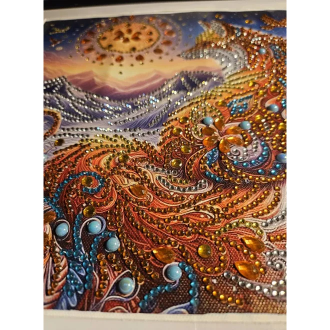 Additional Image for Southwestern Fox 12x12 Framed Rhinestone Art