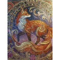 Fox Traditional 12x12 Framed Rhinestone Art