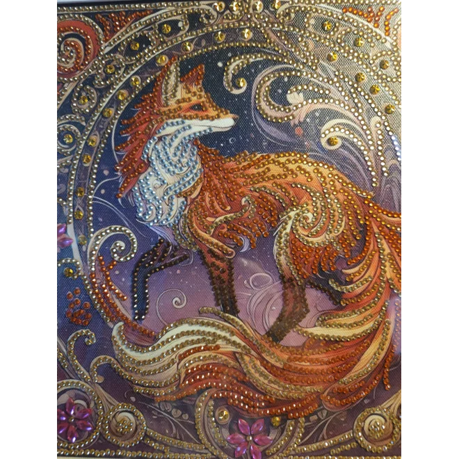 Additional Image for Fox Traditional 12x12 Framed Rhinestone Art