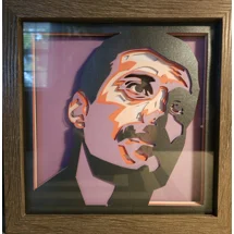 Freddie Mercury 3D 8x8 Pop Art Shadow Box