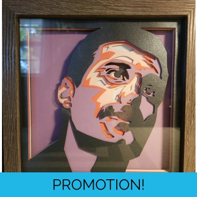 Freddie Mercury 3D 8x8 Pop Art Shadow Box