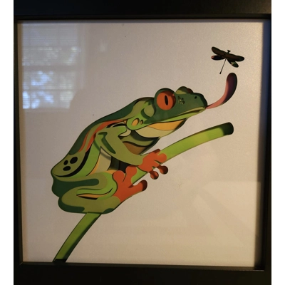 Frog 8x8 Shadow Box Art