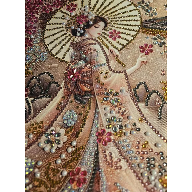 Additional Image for Geisha in Spring 12x12 Framed Rhinestone Art