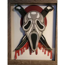 Ghost Face 8x10 3D Shadow Box Art