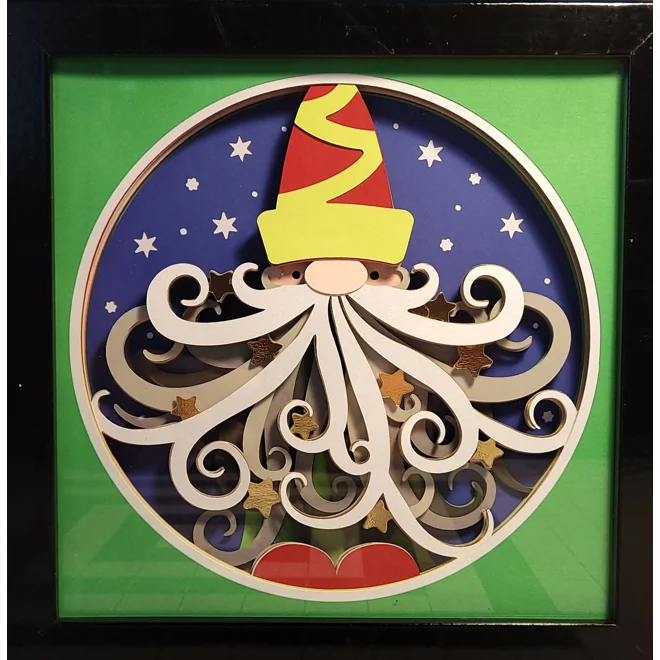 product Image for A Gnome Christmas 8x8 3-D Shadow Box Art