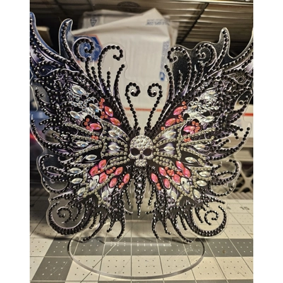 Gothic Butterfly 8x7 Table Top Rhinestone Art