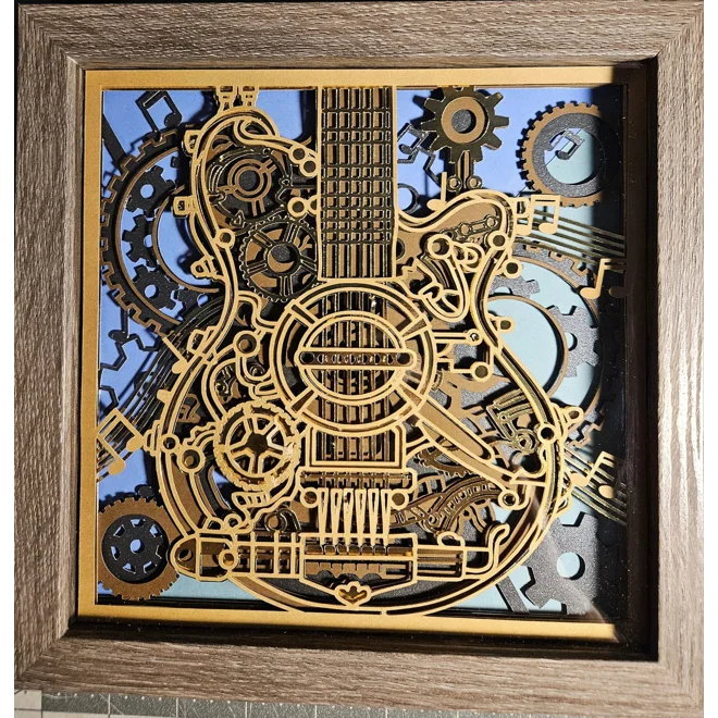 Additional Image for Guitar 8x8 3D Shadow Box Art