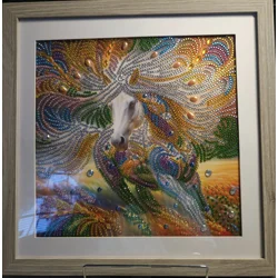 Horse of Diamonds 12x12 Framed Rhinestone Art