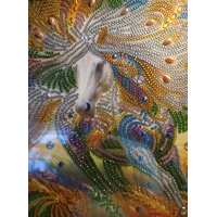 Horse of Diamonds 12x12 Framed Rhinestone Art