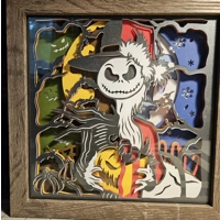 Jack Skellington 8x8 3D Shadow Box Art