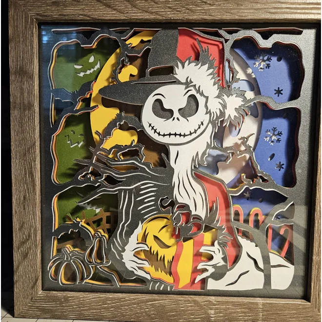 Additional Image for Jack Skellington 8x8 3D Shadow Box Art
