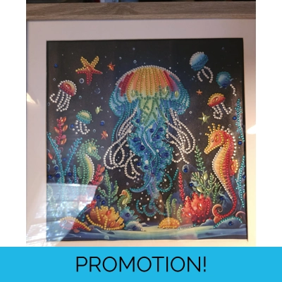 Jellyfish Dreams 12x12 Framed Rhinestone Art Jellyfish Dreams 12x12 Framed Rhinestone Art