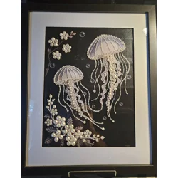 Jellyfish Pearls 18x22 Framed Art