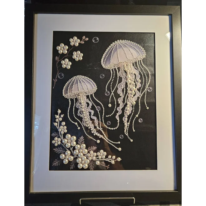 product Image for Jellyfish Pearls 18x22 Framed Art