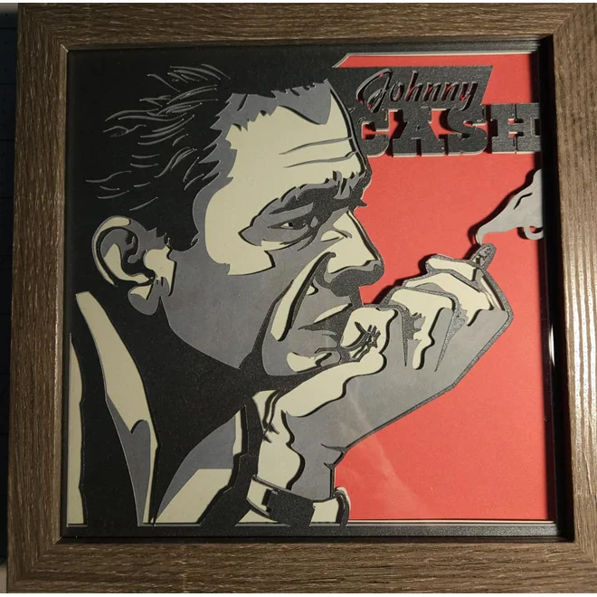 product Image for Johnny Cash Pop Art 8x8 3D Shadow Box