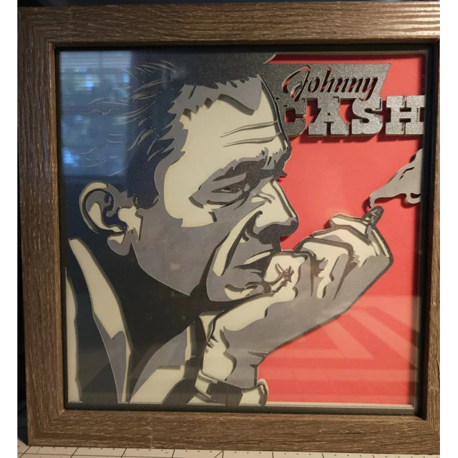 Additional Image for Johnny Cash Pop Art 8x8 3D Shadow Box