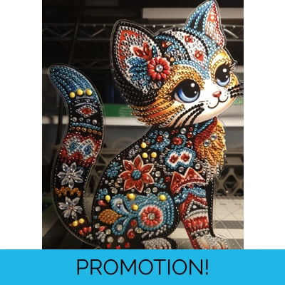 Kitten Mosaic Table Top Rhinestone Art Kitten Mosaic Table Top Rhinestone Art