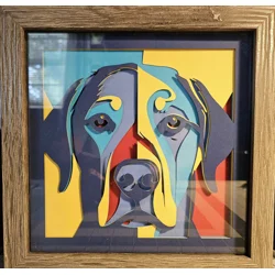 Labrador Retriever Colors 8x8 3D Shadow Box Art
