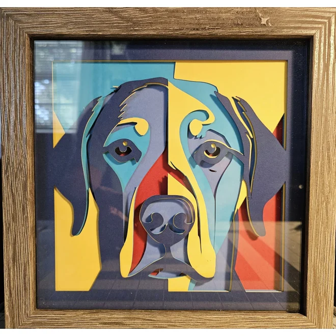 product Image for Labrador Retriever Colors 8x8 3D Shadow Box Art