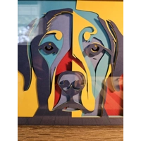 Labrador Retriever Colors 8x8 3D Shadow Box Art