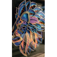 Lion Zentangle 8x10 3D Shadow Box