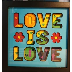 Love Is Love 8x8 3D Shadow Box Art