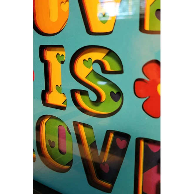 Additional Image for Love Is Love 8x8 3D Shadow Box Art
