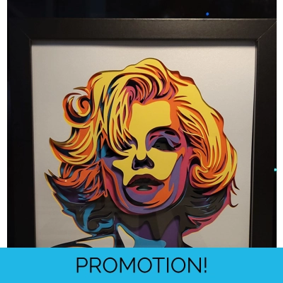 Marilyn 8x8 3D Abstract..