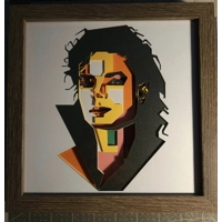 Michael Jackson Pop Art 8x8 3D Shadow Box