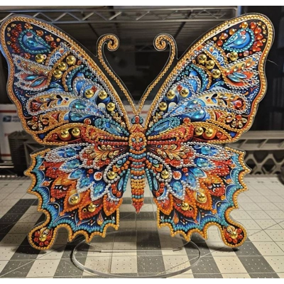 Mosaic Butterfly Table Top Rhinestone Art